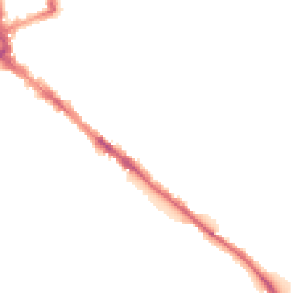 Night-time road noise heatmap for CA1 2JP