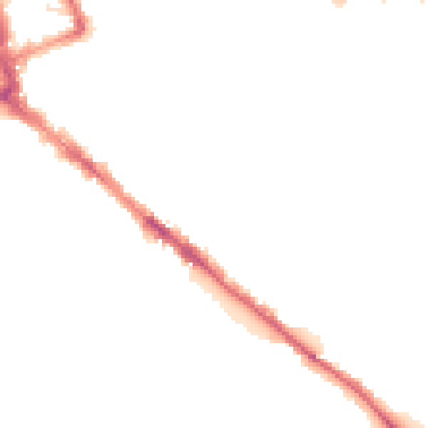 Night-time road noise heatmap for CA1 2JW