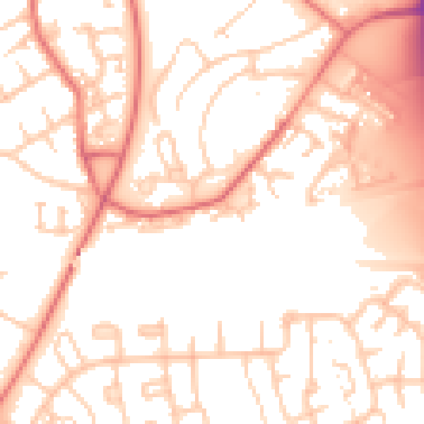 Daytime road noise heatmap for CA1 2LB