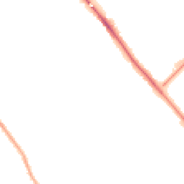Night-time road noise heatmap for CA1 2NU