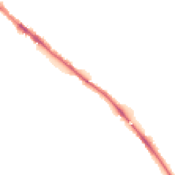 Night-time road noise heatmap for CA1 2PF