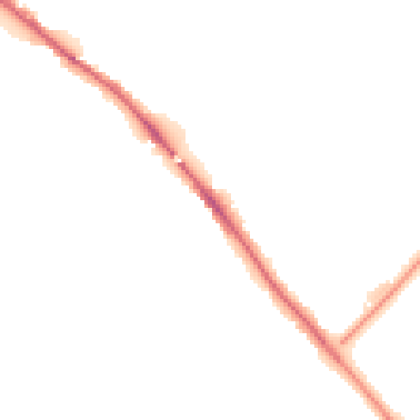 Night-time road noise heatmap for CA1 2PZ