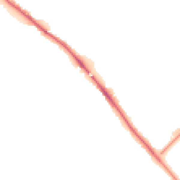 Night-time road noise heatmap for CA1 2QA