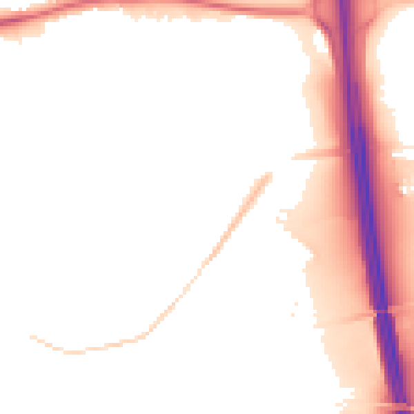 Night-time road noise heatmap for CA1 2RH