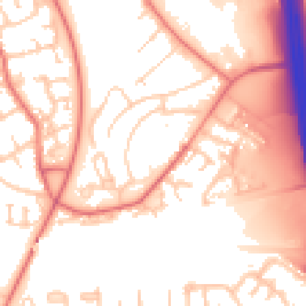 Daytime road noise heatmap for CA1 2RL