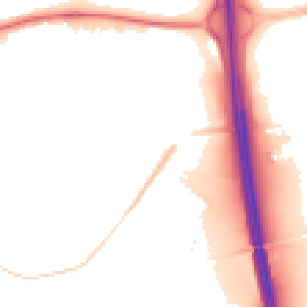 Night-time road noise heatmap for CA1 2RY