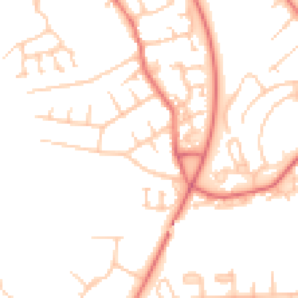Daytime road noise heatmap for CA1 2SY