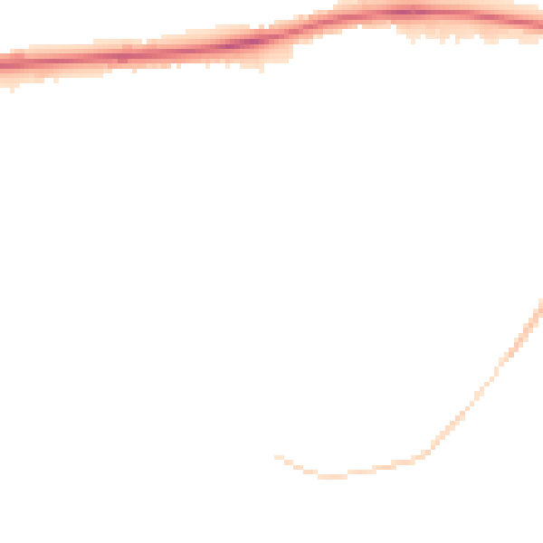 Night-time road noise heatmap for CA1 2TA