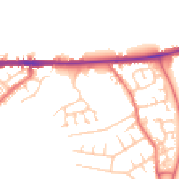 Daytime road noise heatmap for CA1 2UB