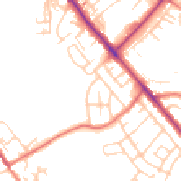 Daytime road noise heatmap for CA1 3AA