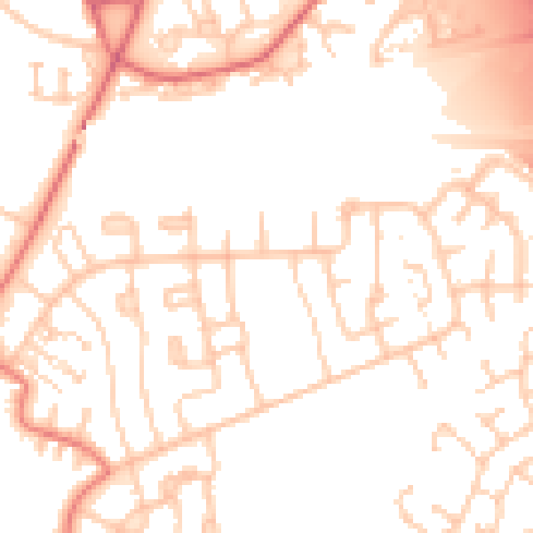 Daytime road noise heatmap for CA1 3AQ