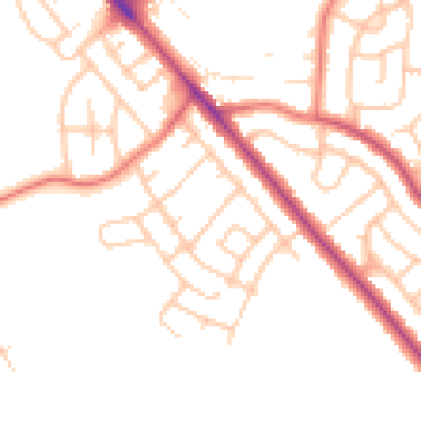 Daytime road noise heatmap for CA1 3BE