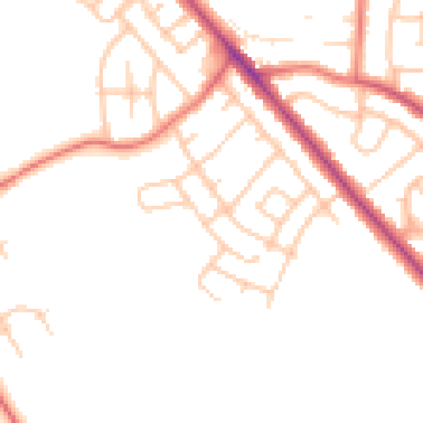 Daytime road noise heatmap for CA1 3BW