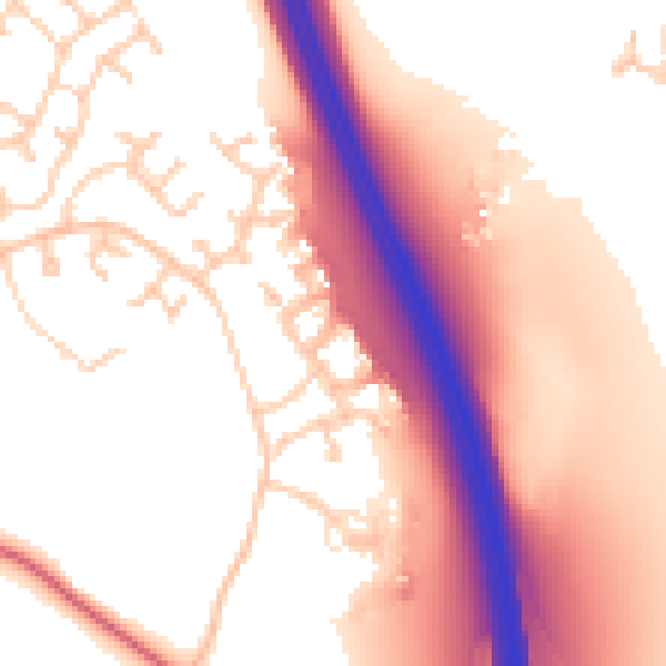 Daytime road noise heatmap for CA1 3GS
