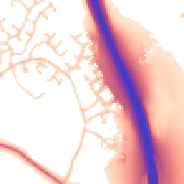 Daytime road noise heatmap for CA1 3GU