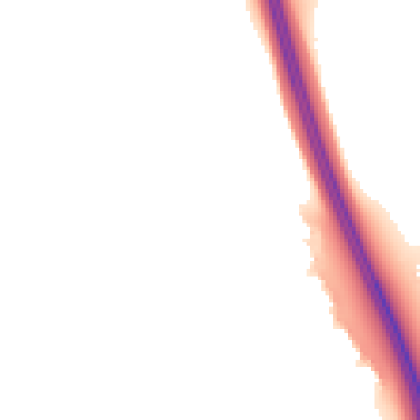 Night-time road noise heatmap for CA1 3GW
