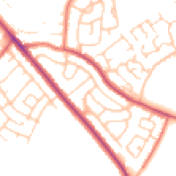 Daytime road noise heatmap for CA1 3HE