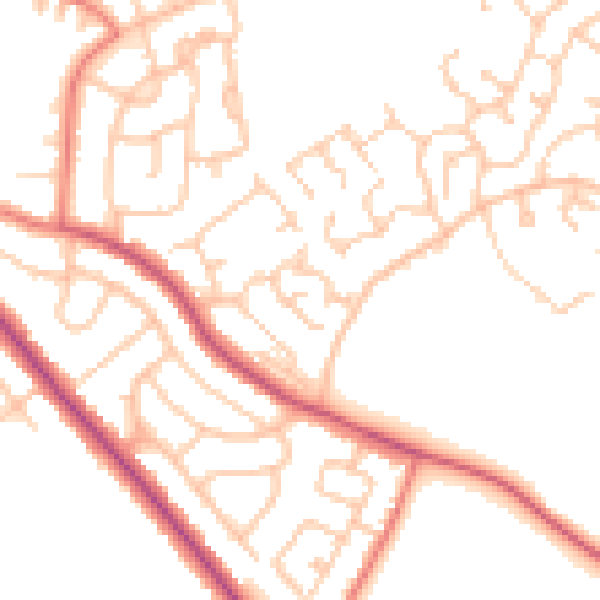 Daytime road noise heatmap for CA1 3HZ