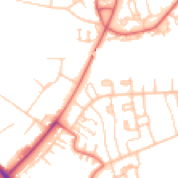 Daytime road noise heatmap for CA1 3QG