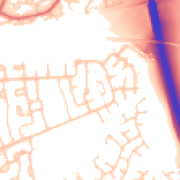 Daytime road noise heatmap for CA1 3RP