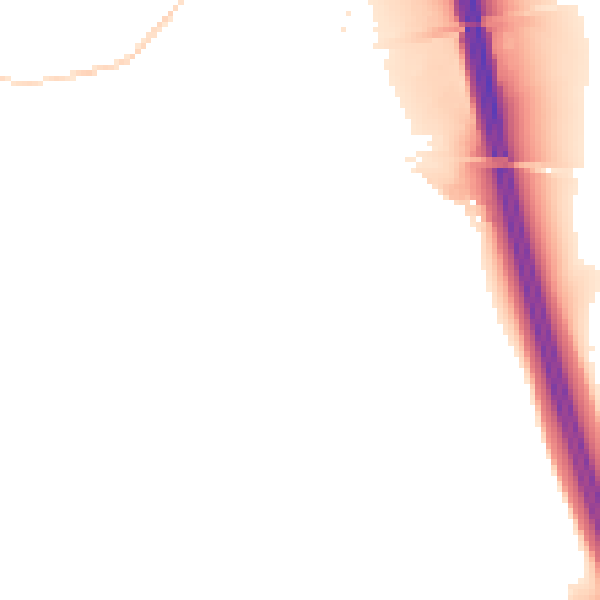 Night-time road noise heatmap for CA1 3RS