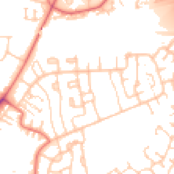 Daytime road noise heatmap for CA1 3SG