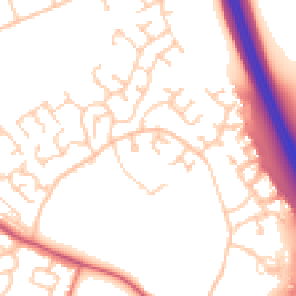 Daytime road noise heatmap for CA1 3SW
