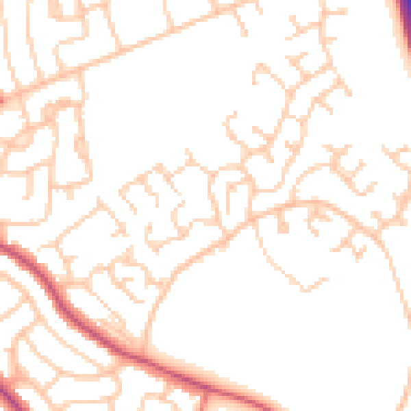Daytime road noise heatmap for CA1 3TA