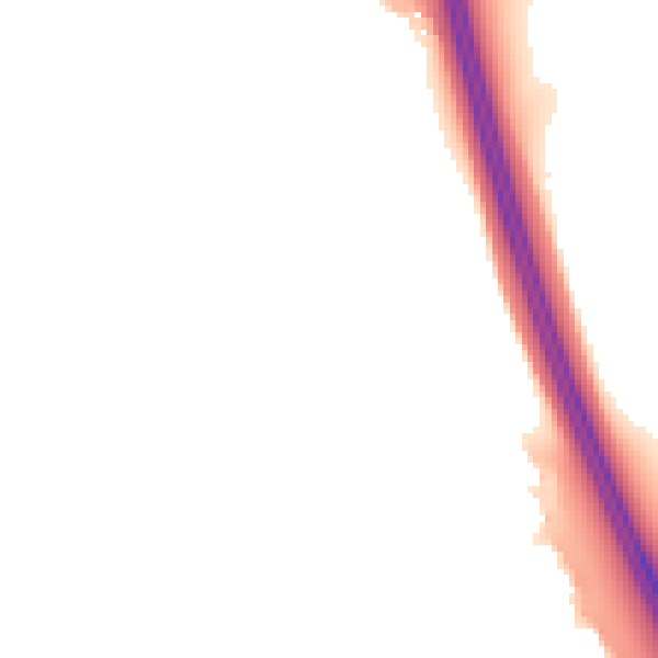 Night-time road noise heatmap for CA1 3TE