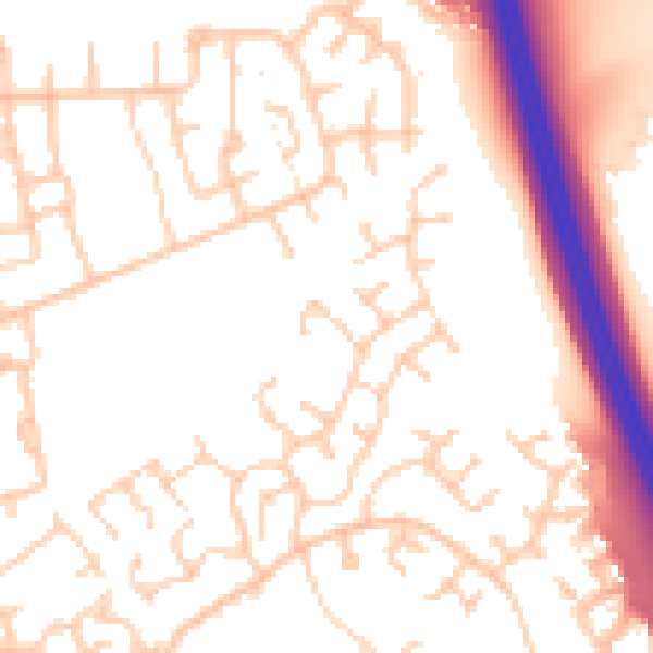 Daytime road noise heatmap for CA1 3TQ