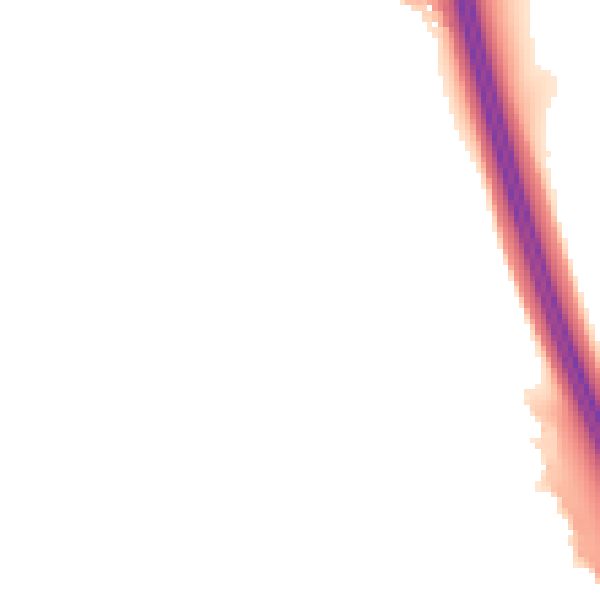 Night-time road noise heatmap for CA1 3TQ