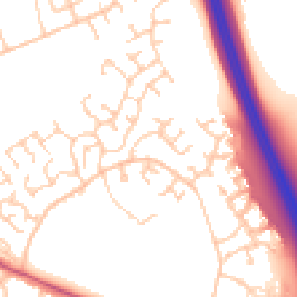 Daytime road noise heatmap for CA1 3TS