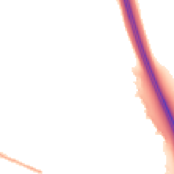 Night-time road noise heatmap for CA1 3TS