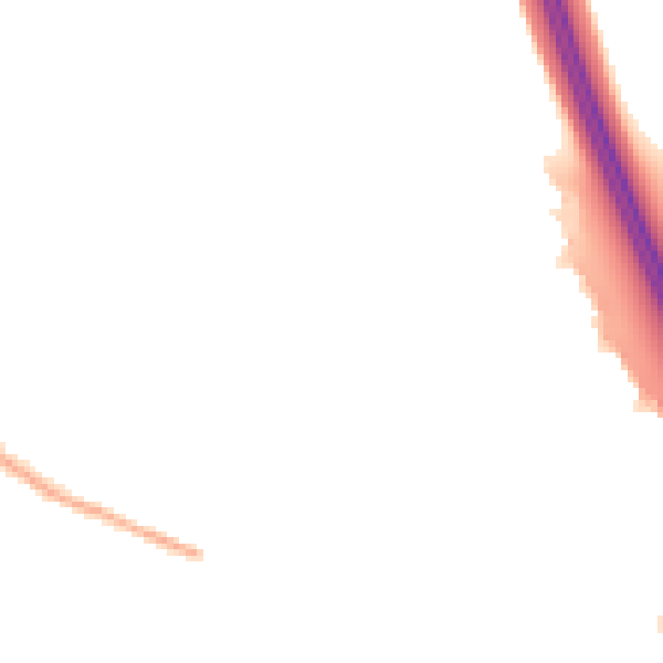 Night-time road noise heatmap for CA1 3TT