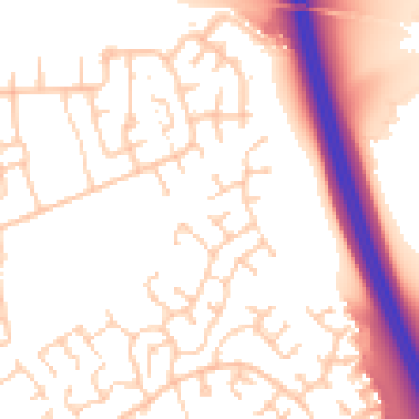 Daytime road noise heatmap for CA1 3UF