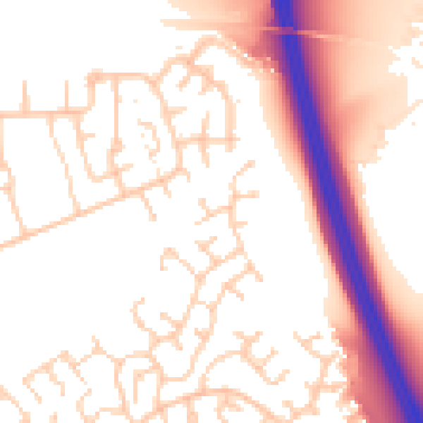 Daytime road noise heatmap for CA1 3UG