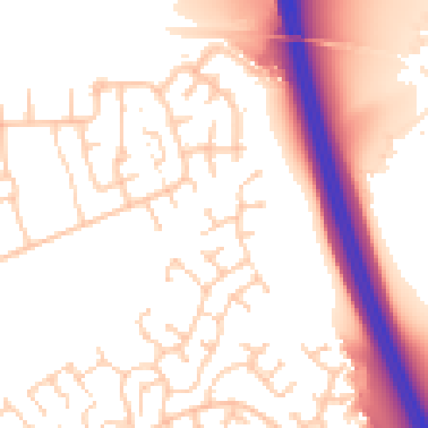 Daytime road noise heatmap for CA1 3UH