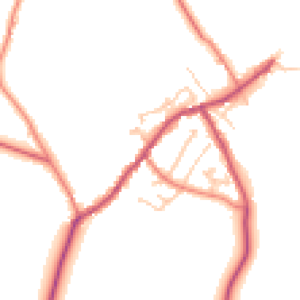 Daytime road noise heatmap for CA10 1AA