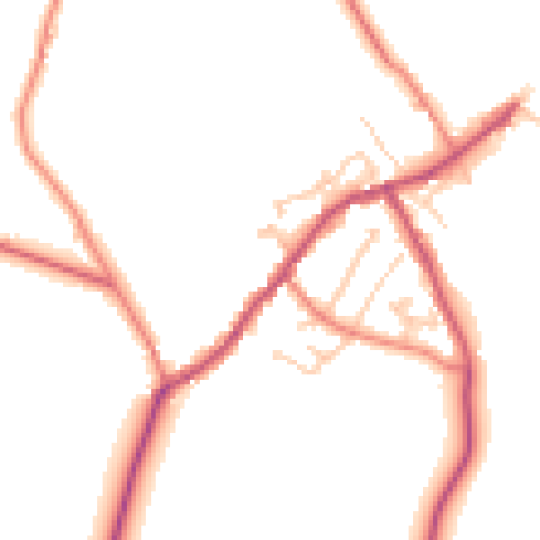 Daytime road noise heatmap for CA10 1AD