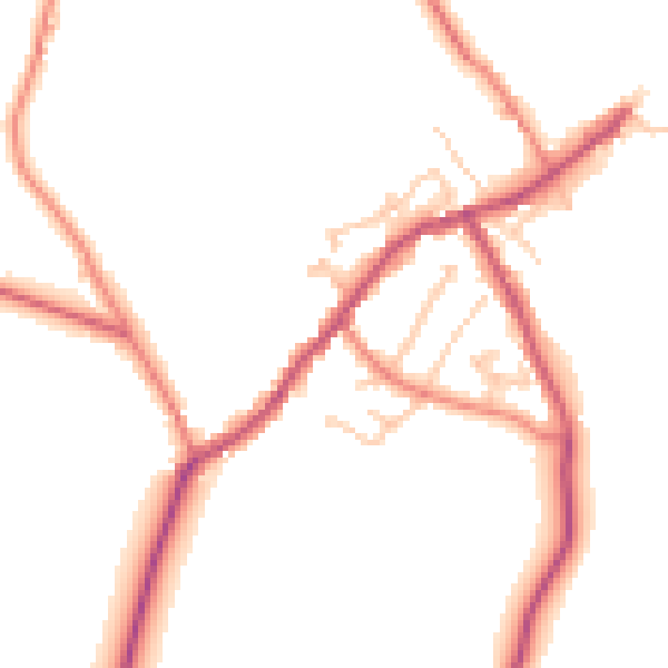 Daytime road noise heatmap for CA10 1AE