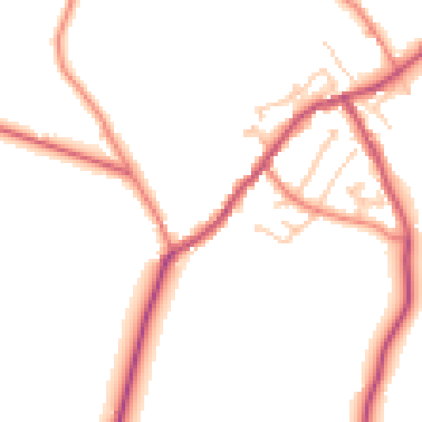 Daytime road noise heatmap for CA10 1AG