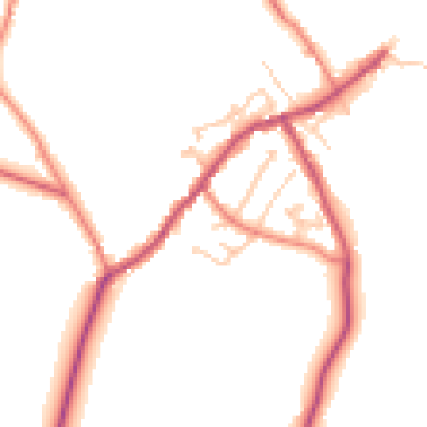 Daytime road noise heatmap for CA10 1AH
