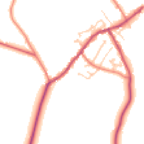 Daytime road noise heatmap for CA10 1AL