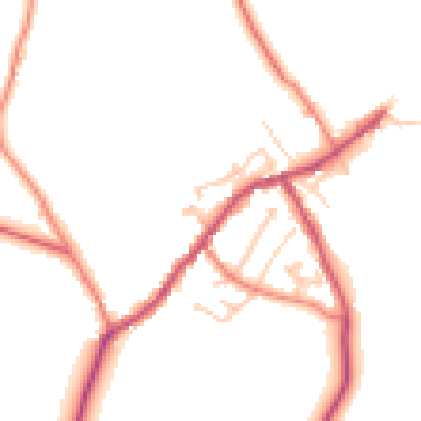Daytime road noise heatmap for CA10 1AQ