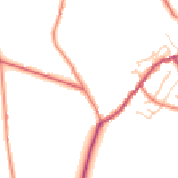 Daytime road noise heatmap for CA10 1AT