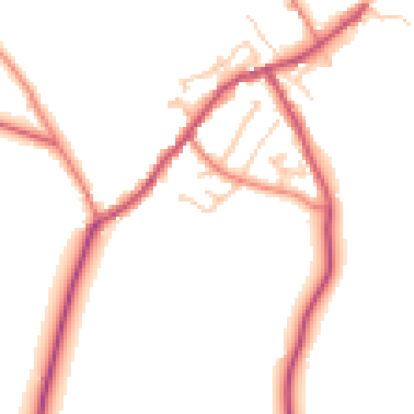 Daytime road noise heatmap for CA10 1BF