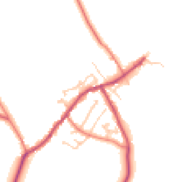 Daytime road noise heatmap for CA10 1BG