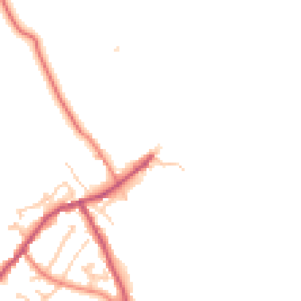 Daytime road noise heatmap for CA10 1BJ