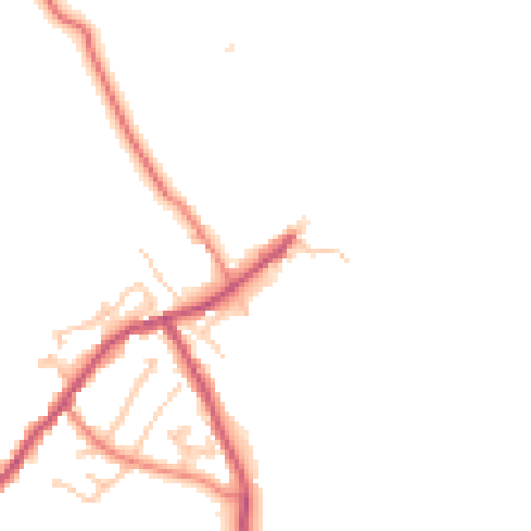 Daytime road noise heatmap for CA10 1BL