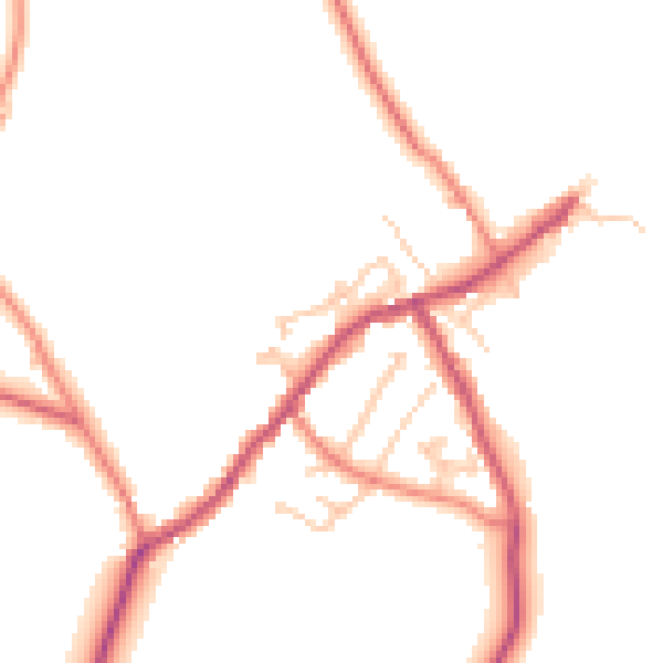 Daytime road noise heatmap for CA10 1BN